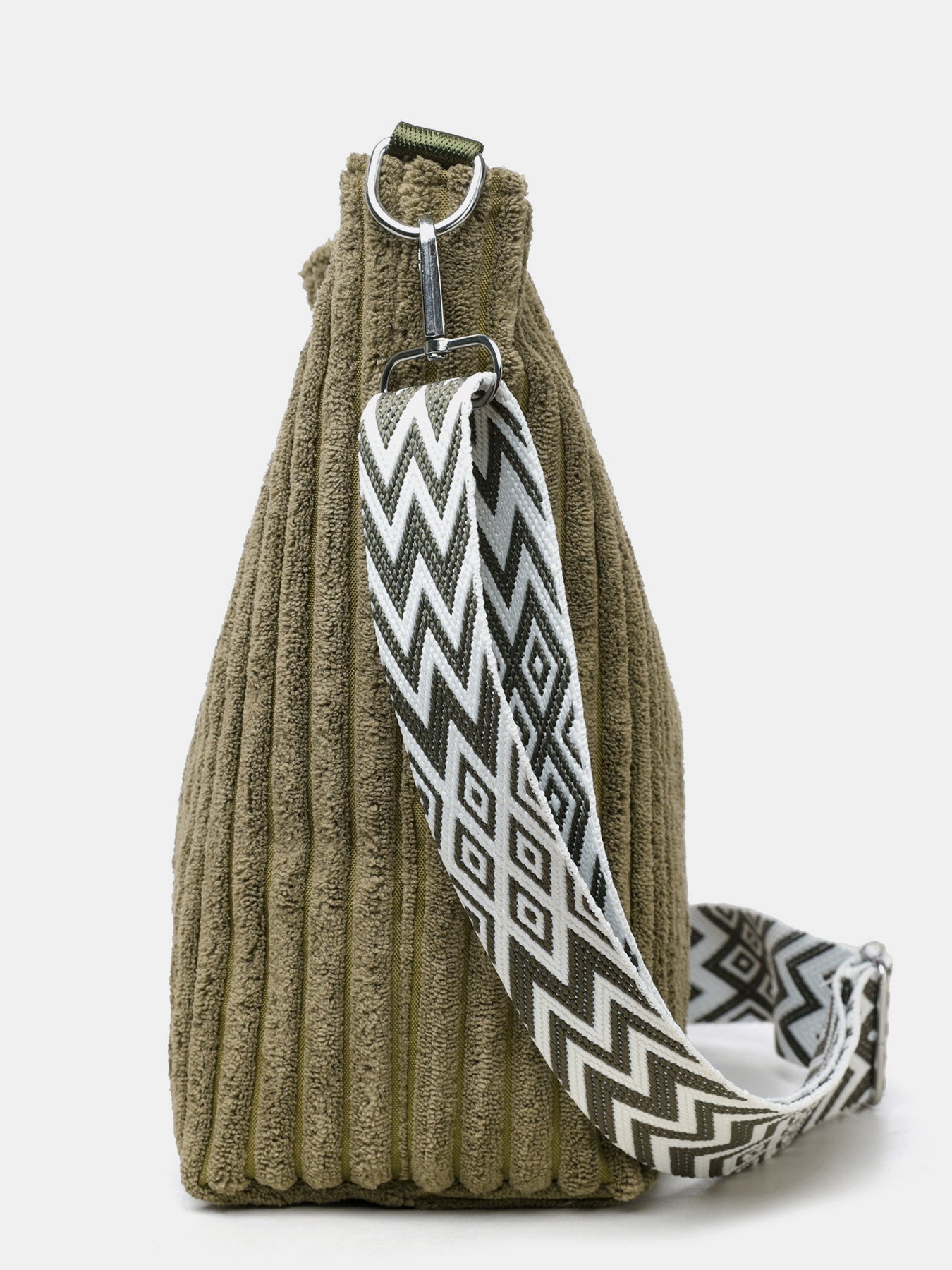 Corduroy Crossbody Removable Strap Bag