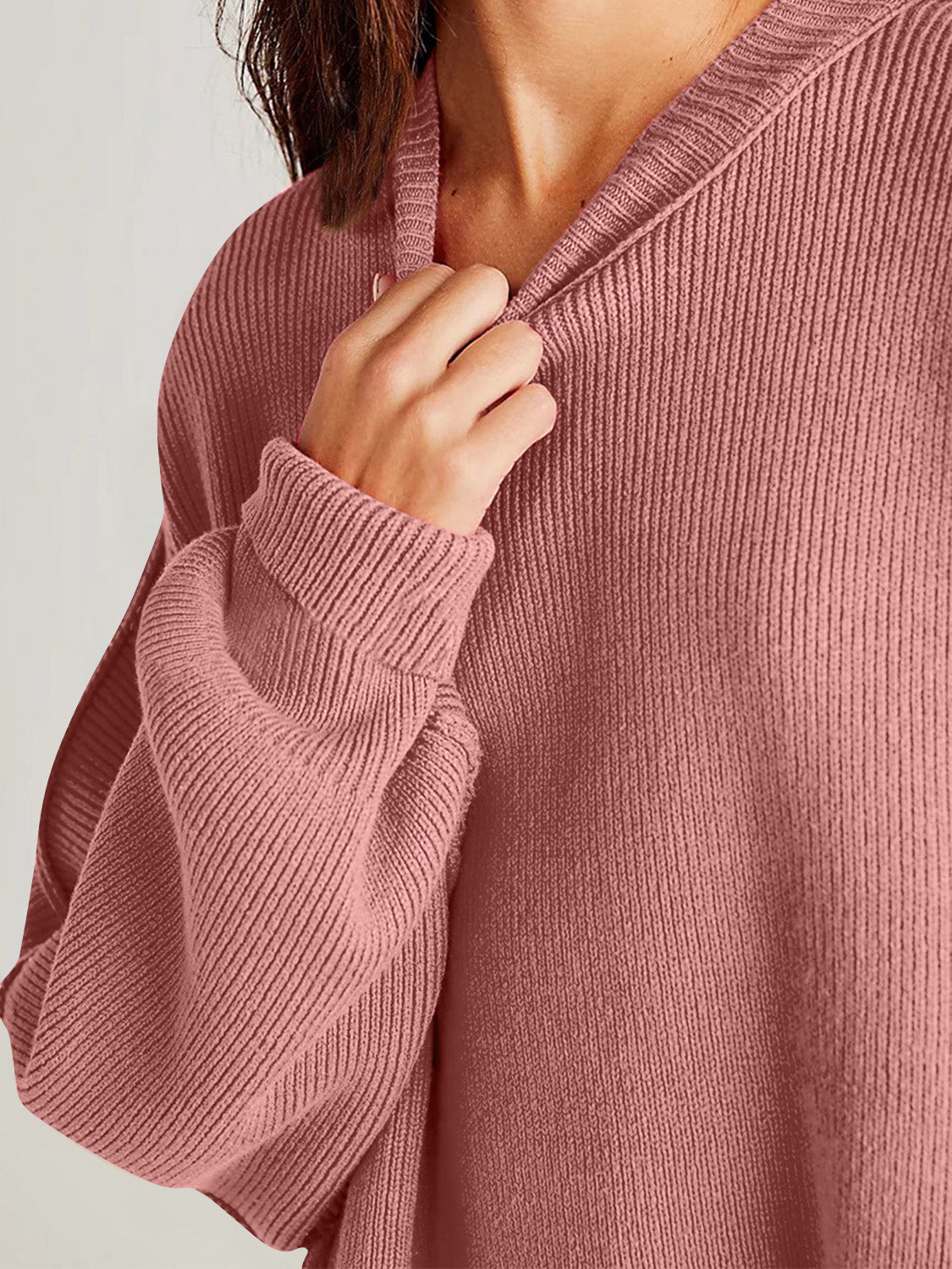 Double Take Side Slit Long Sleeve Top