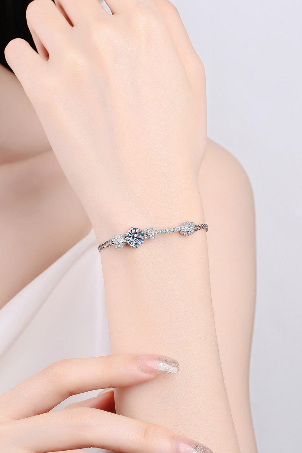 2ct Moissanite Sterling Silver Bracelet