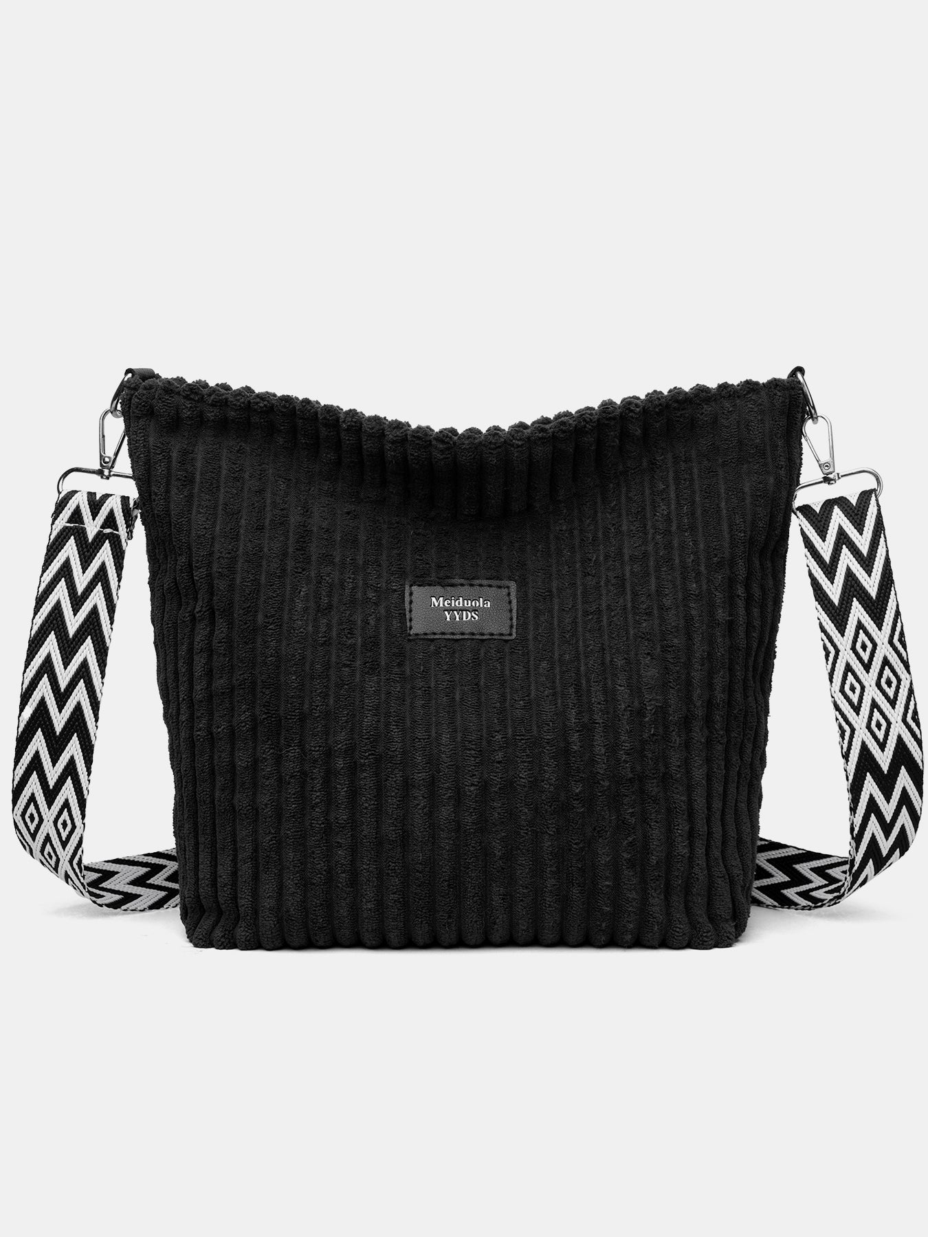 Corduroy Crossbody Removable Strap Bag