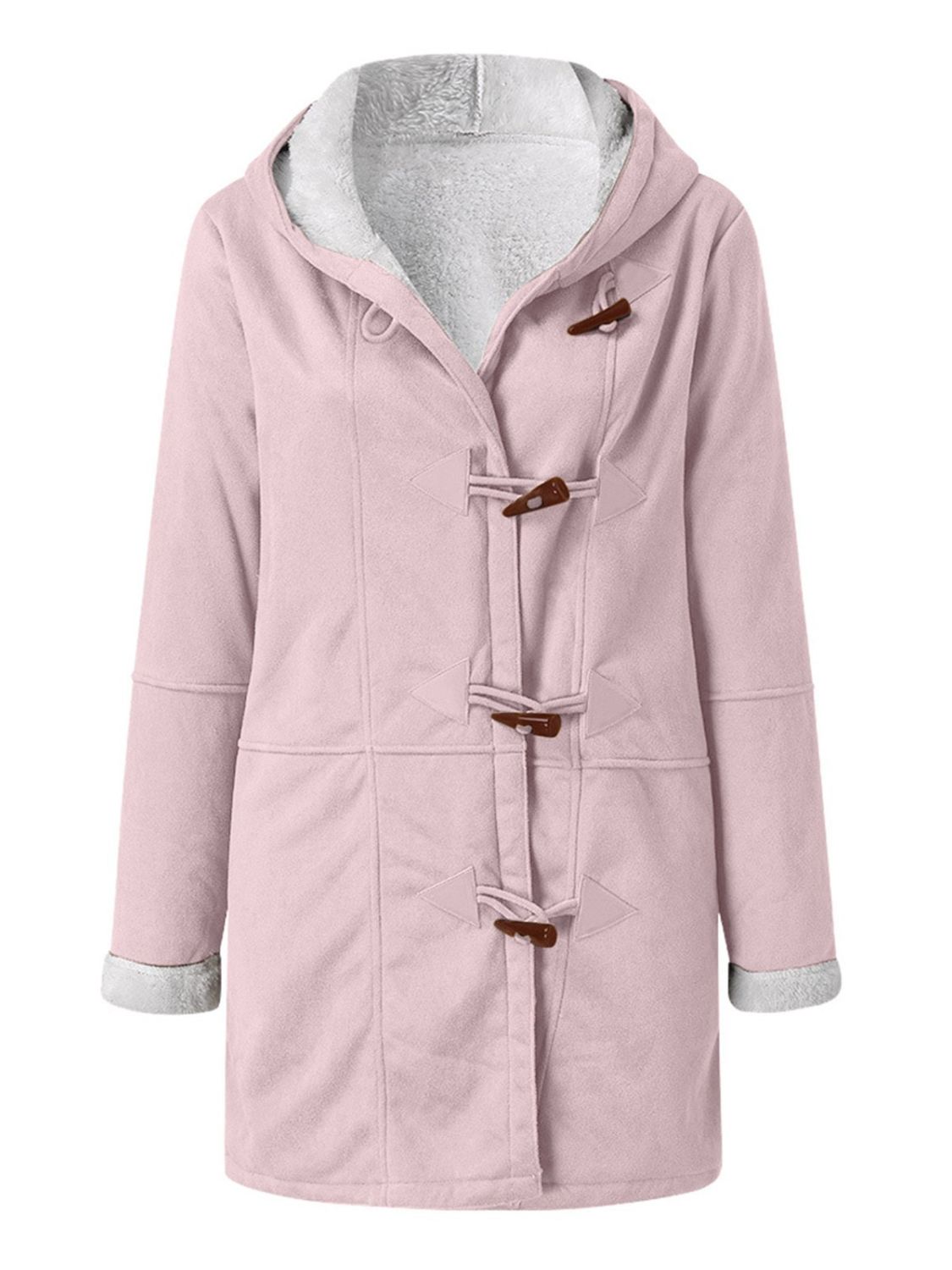 Pocketed Hooded Toggle Jacket