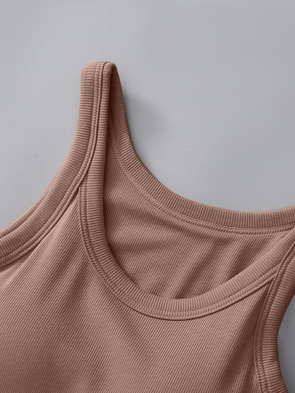 Round Neck Tank with Bra - Support