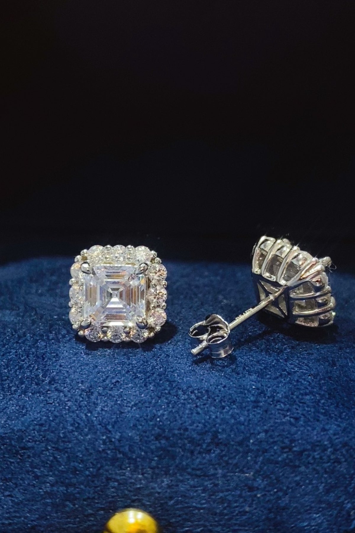 2ct Moissanite Sterling Silver Studs