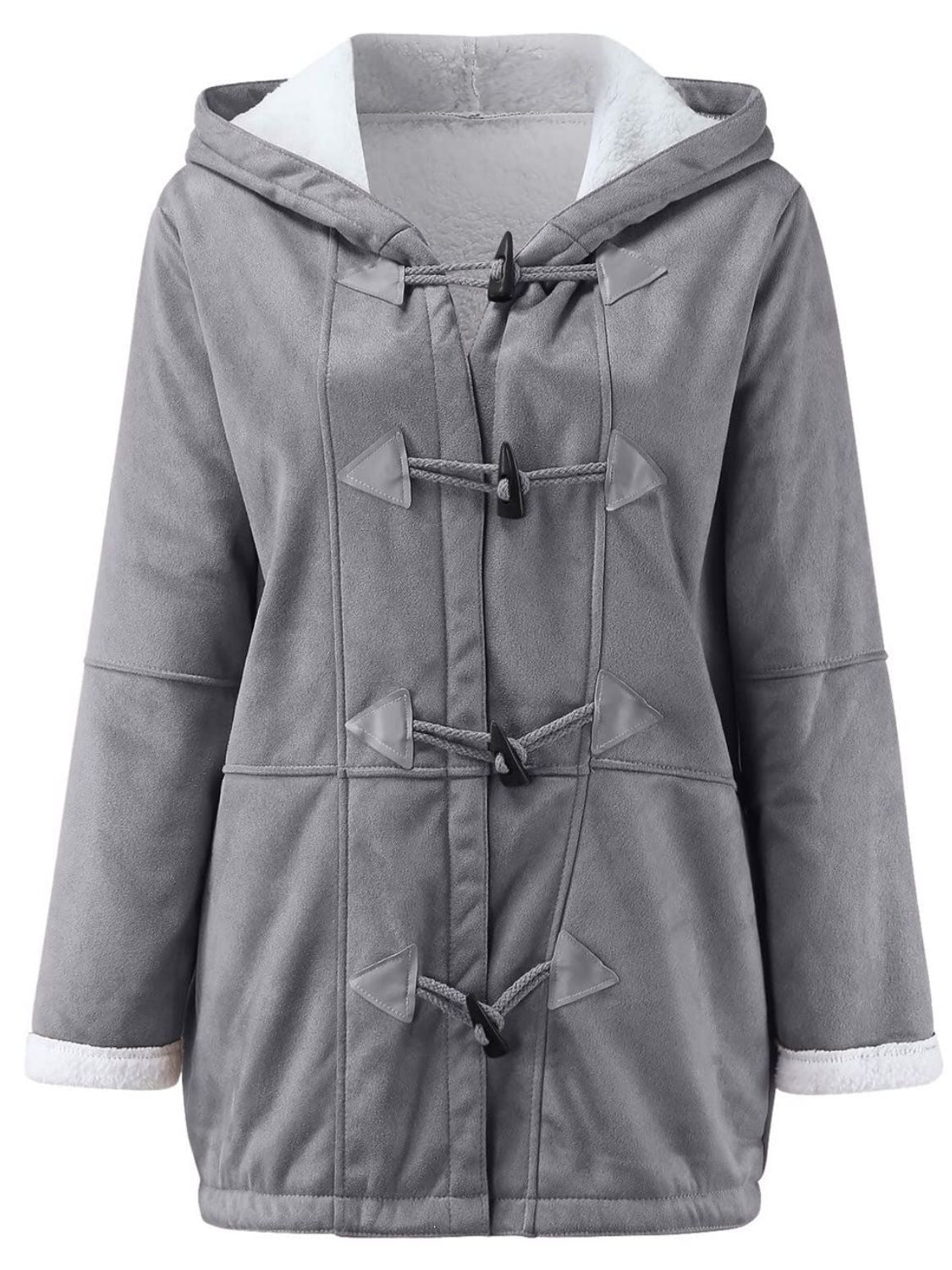 Pocketed Hooded Toggle Jacket