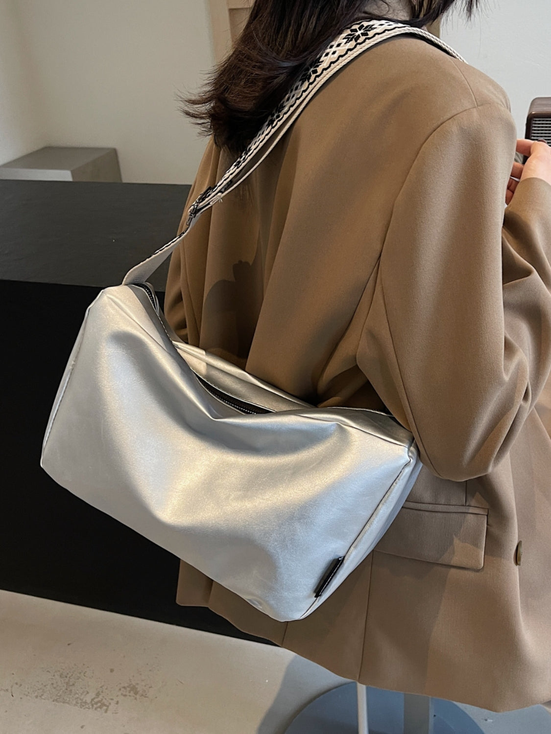 PU Leather Adjustable Crossbody Bag