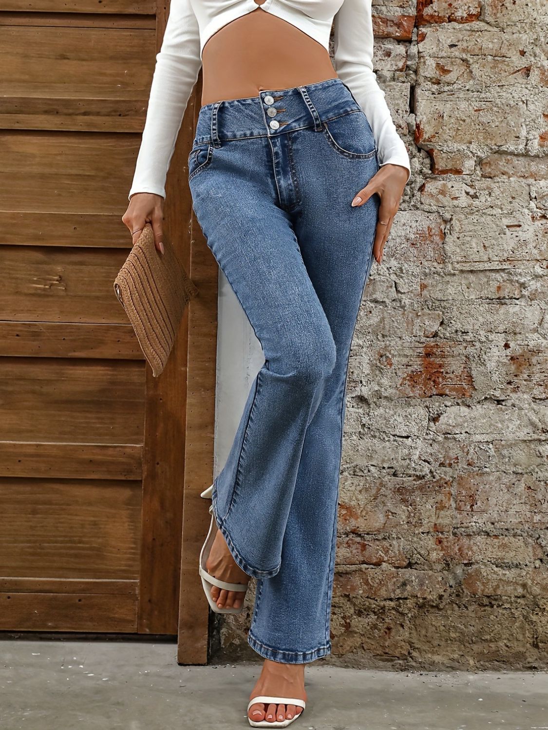 Classic Bootcut Jeans with Pockets