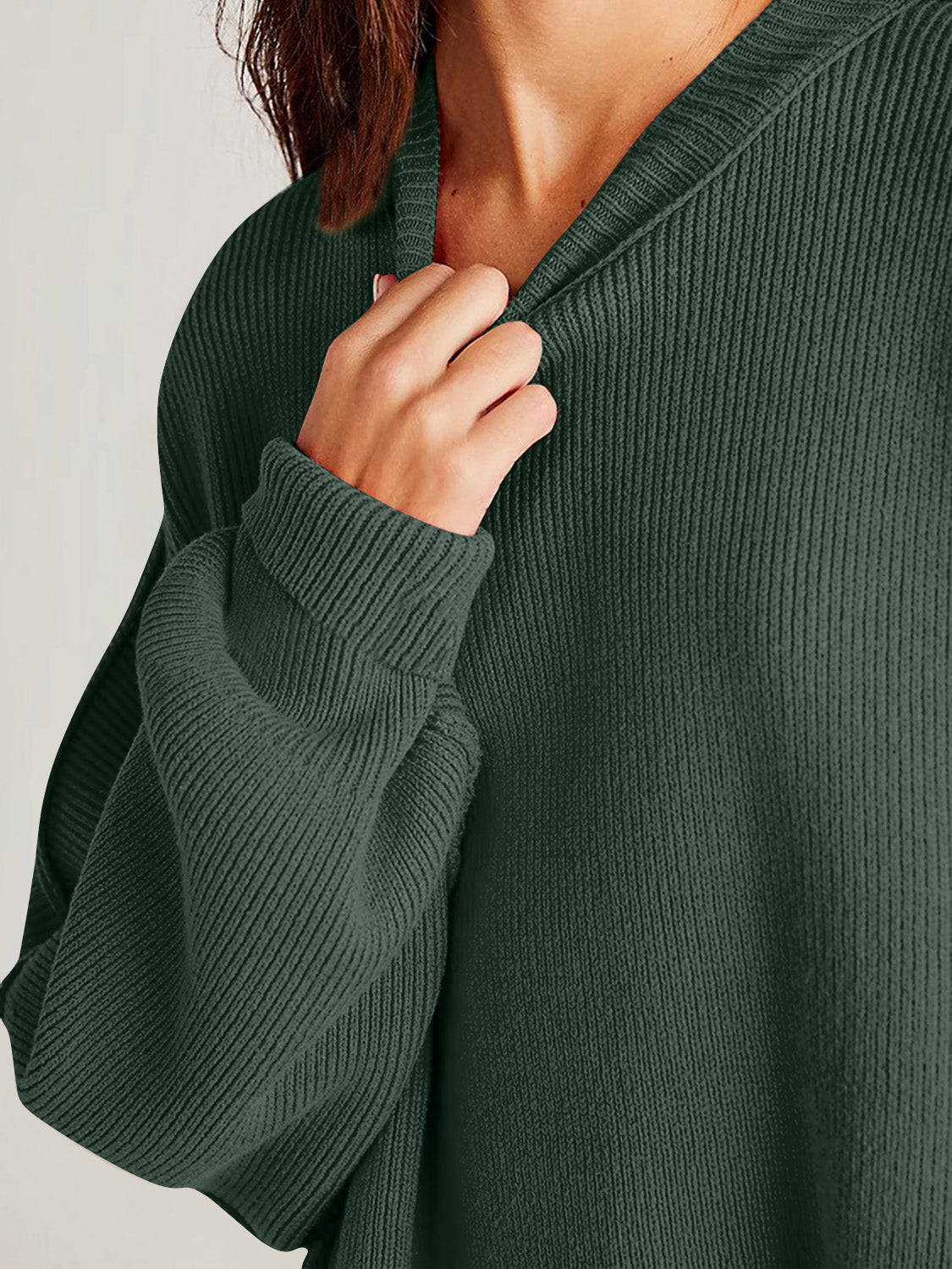 Double Take Side Slit Long Sleeve Top