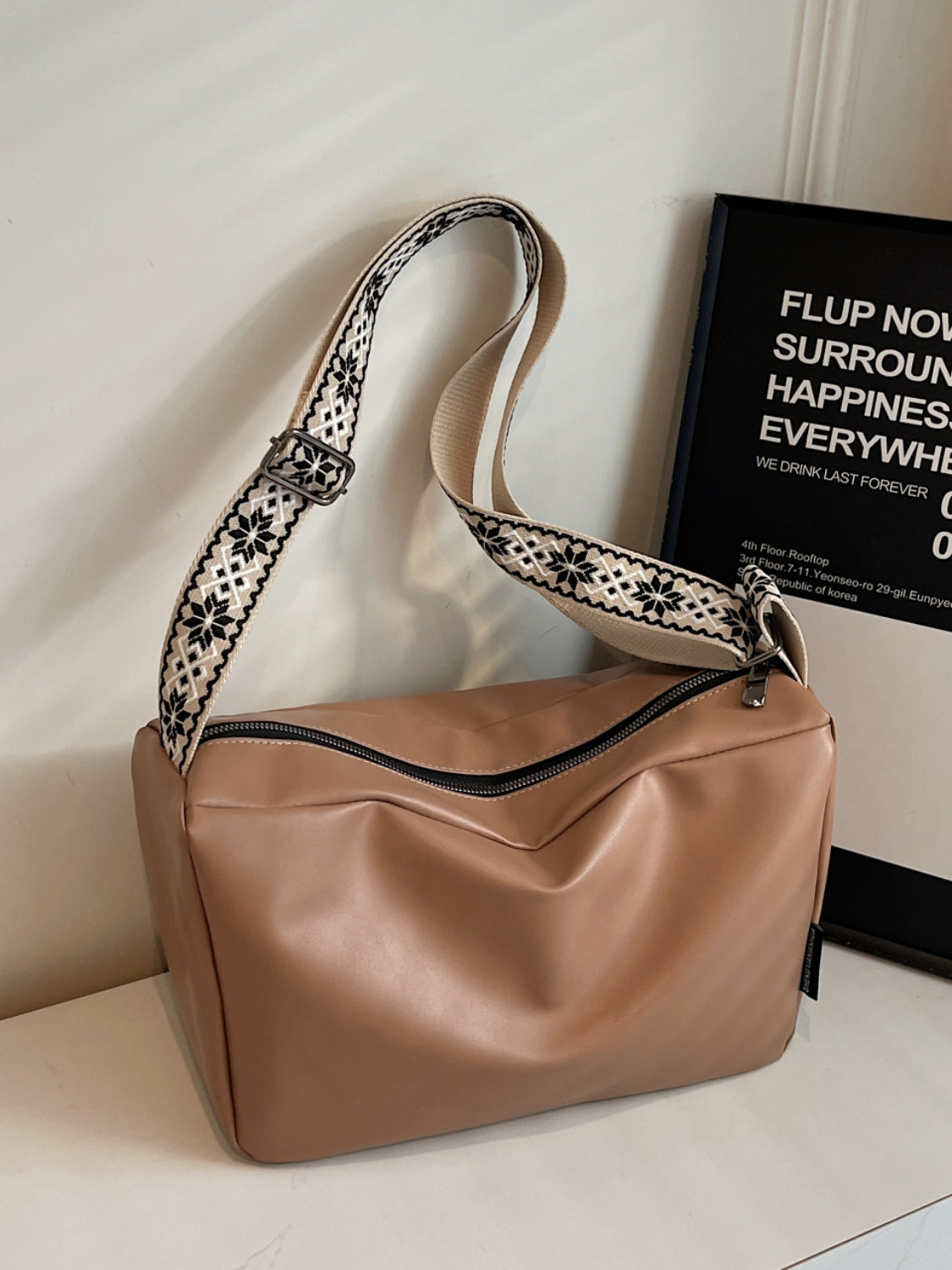 PU Leather Adjustable Crossbody Bag