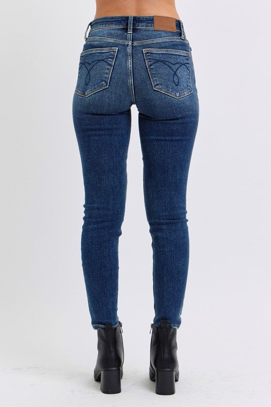 Judy Blue Thermal Skinny Jeans Mid