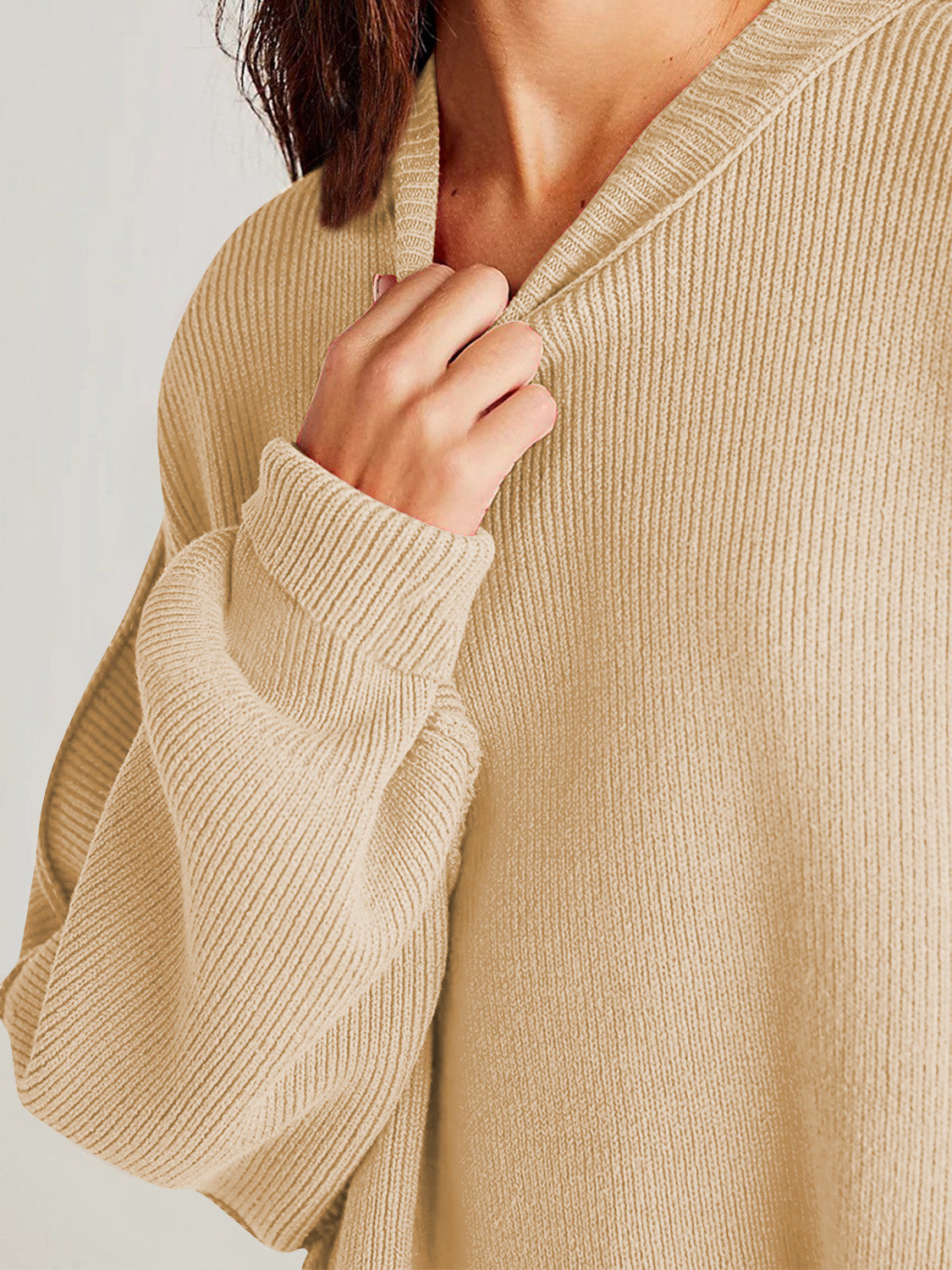 Double Take Side Slit Long Sleeve Top