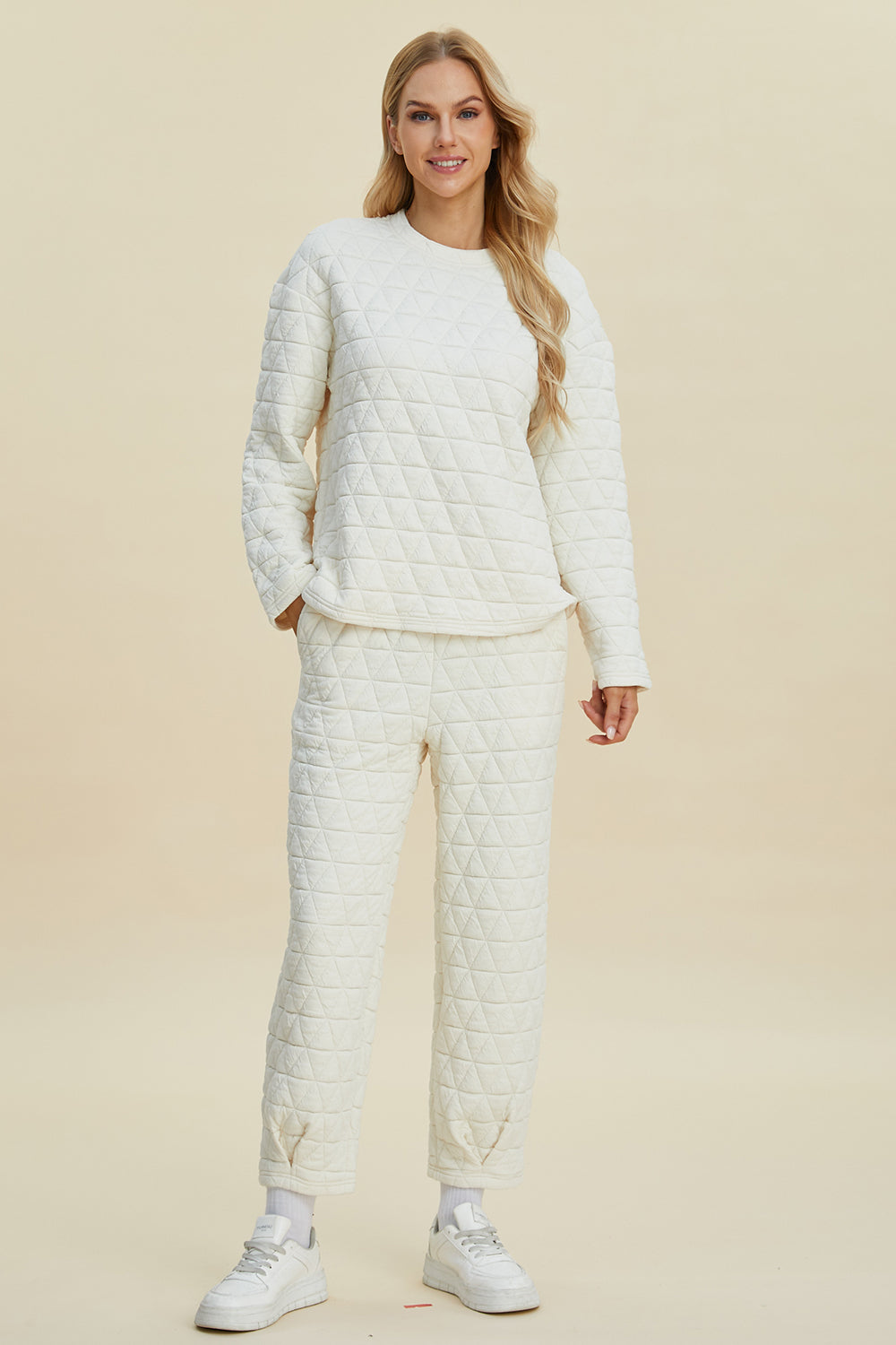 Texture Top & Pants Set - Stylish