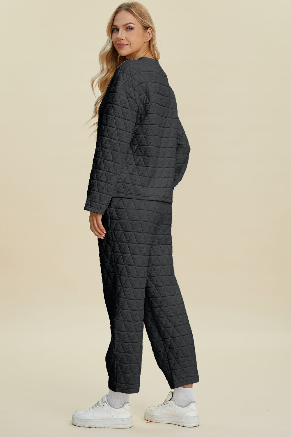Texture Top & Pants Set - Stylish