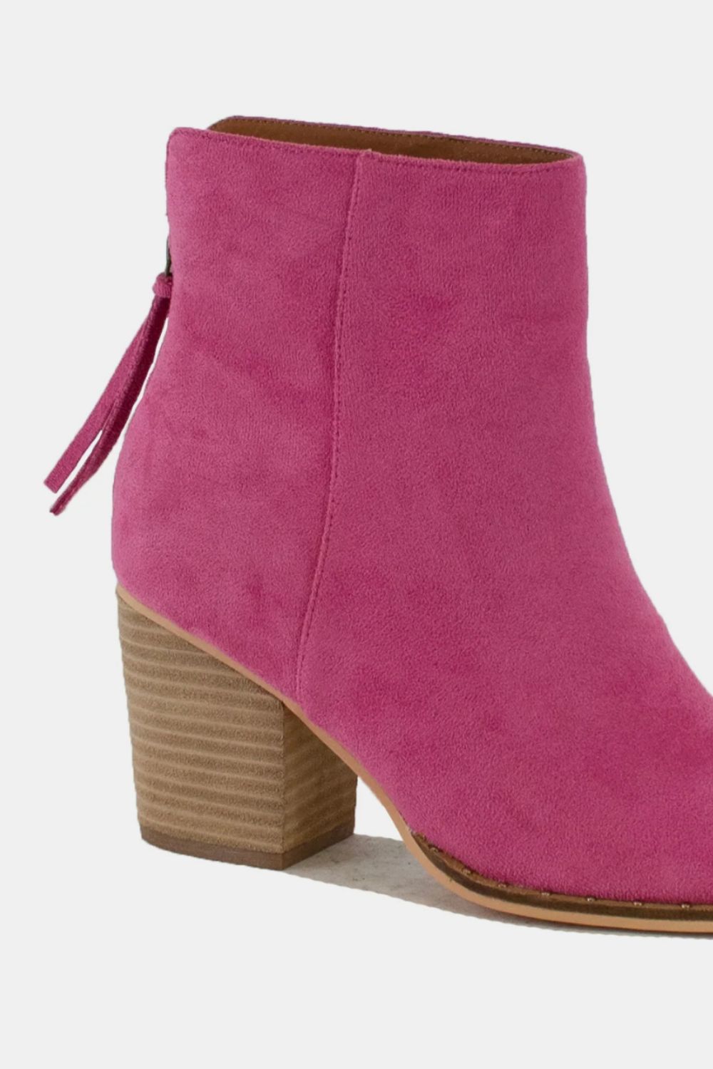 Suede Point Toe Ankle Booties Black