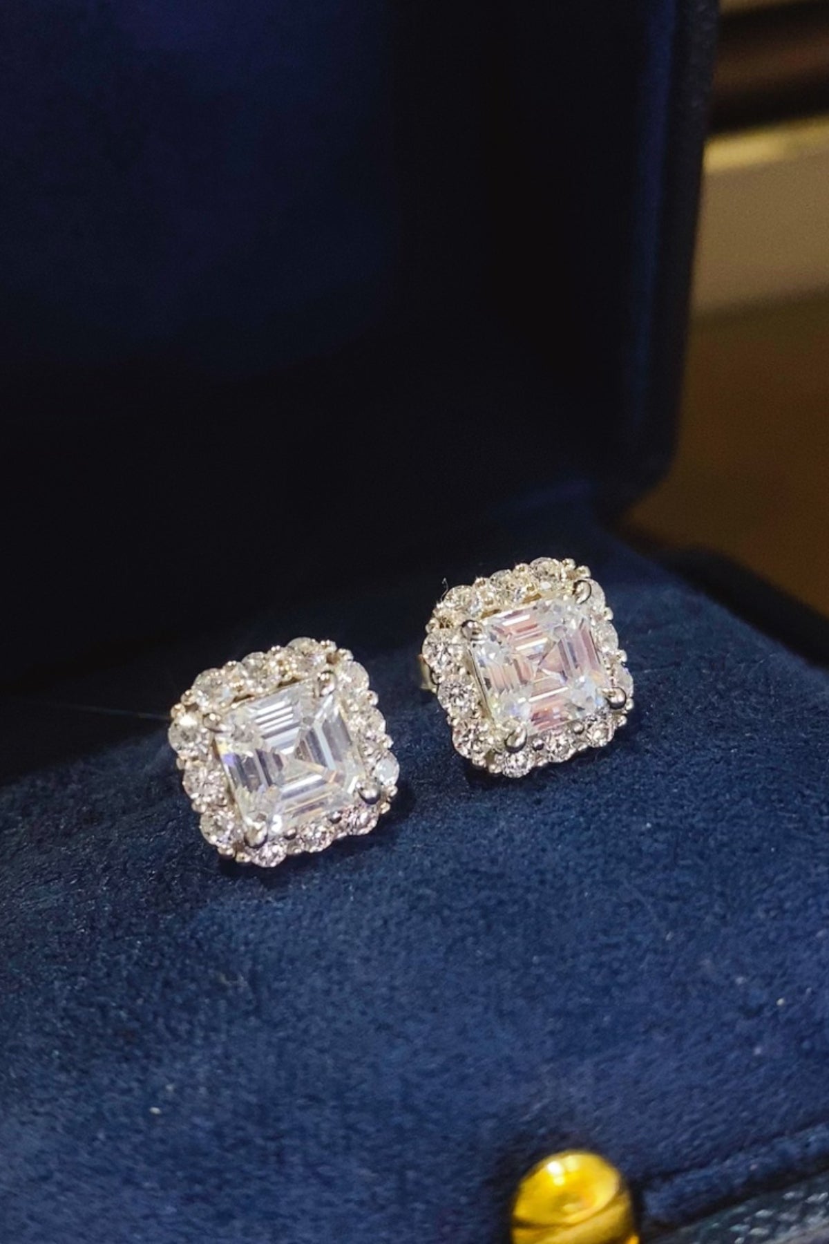 2ct Moissanite Sterling Silver Studs