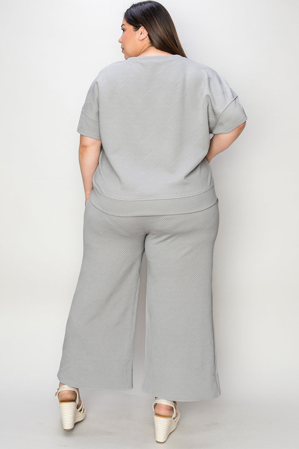 Texture Top & Pants Set - Comfy