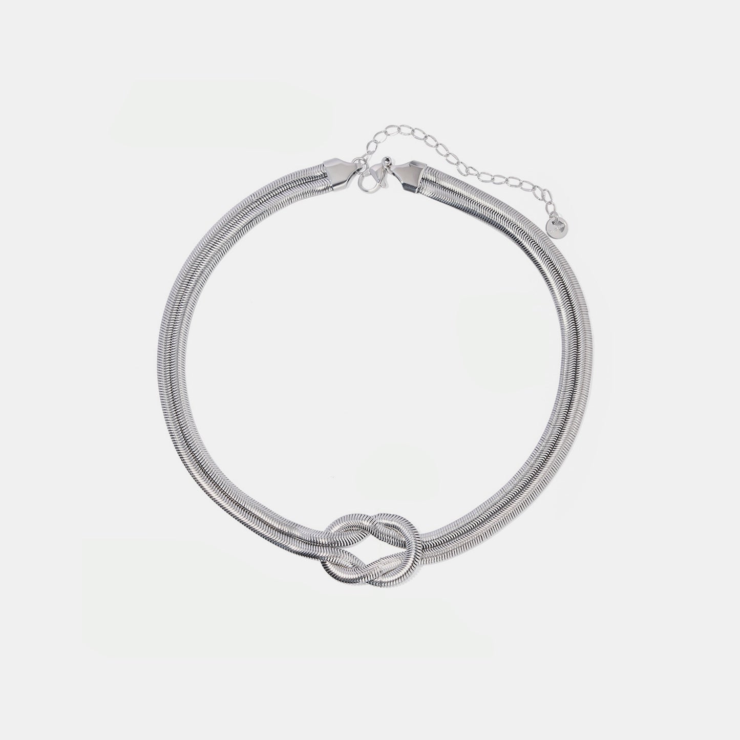 Double Layer Herringbone Choker Necklace