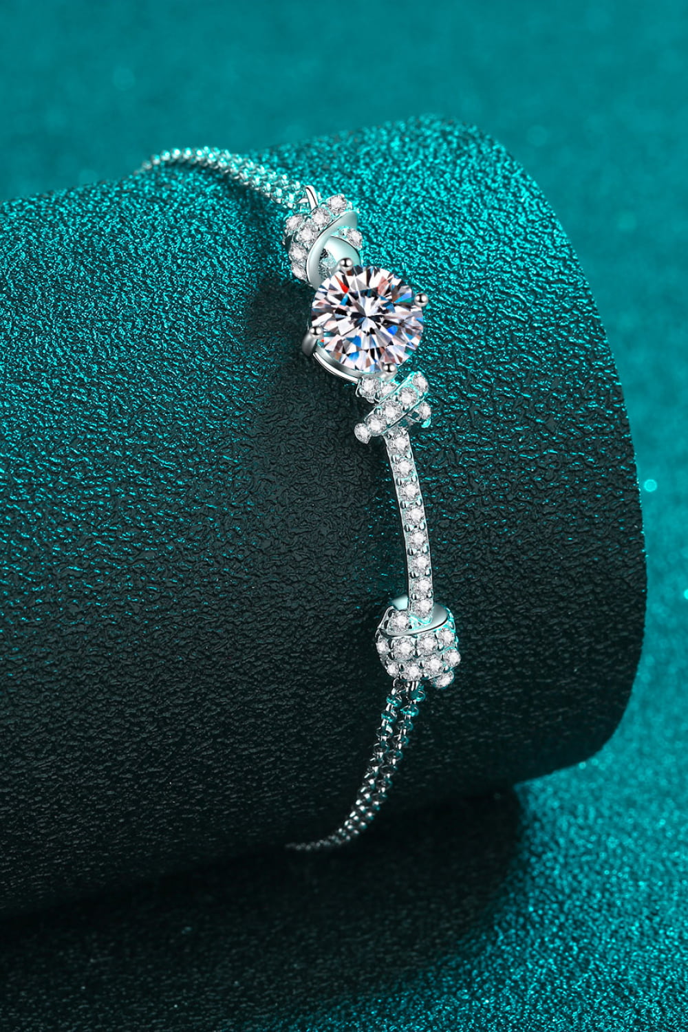 2ct Moissanite Sterling Silver Bracelet