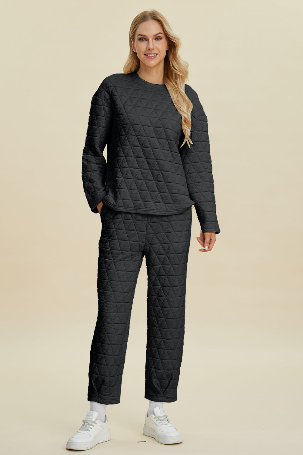 Texture Top & Pants Set - Stylish