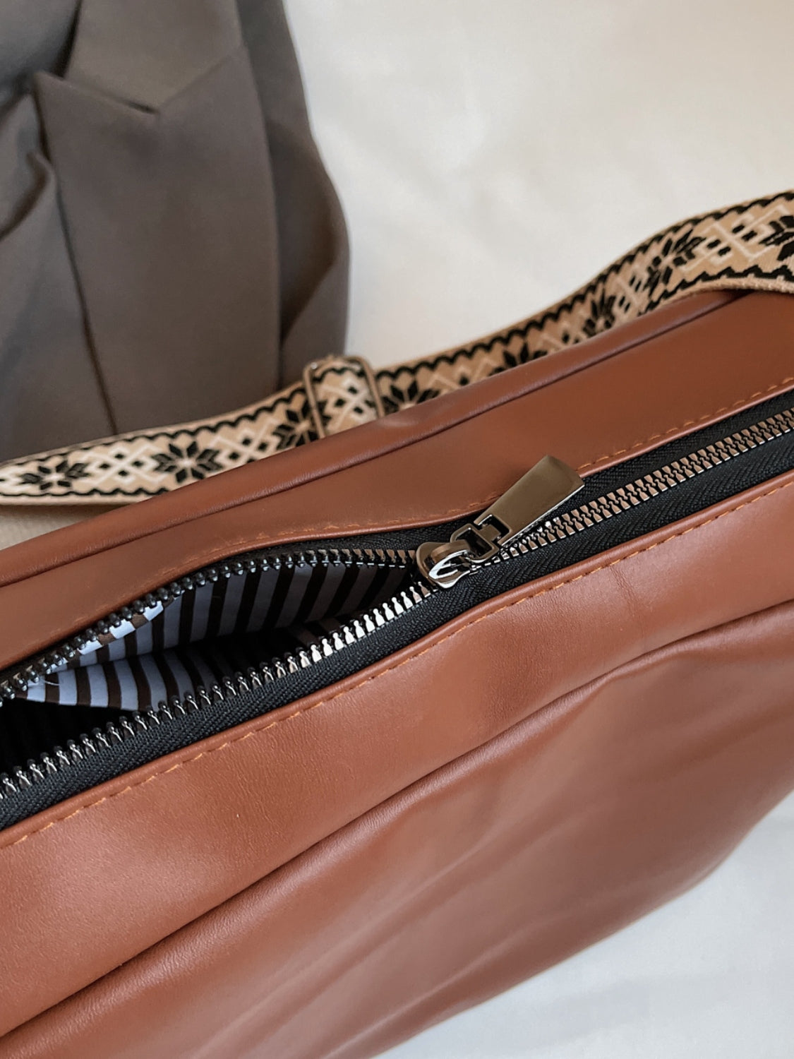 PU Leather Adjustable Crossbody Bag
