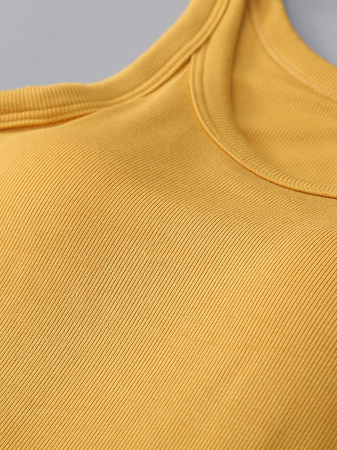 Round Neck Tank with Bra - Support