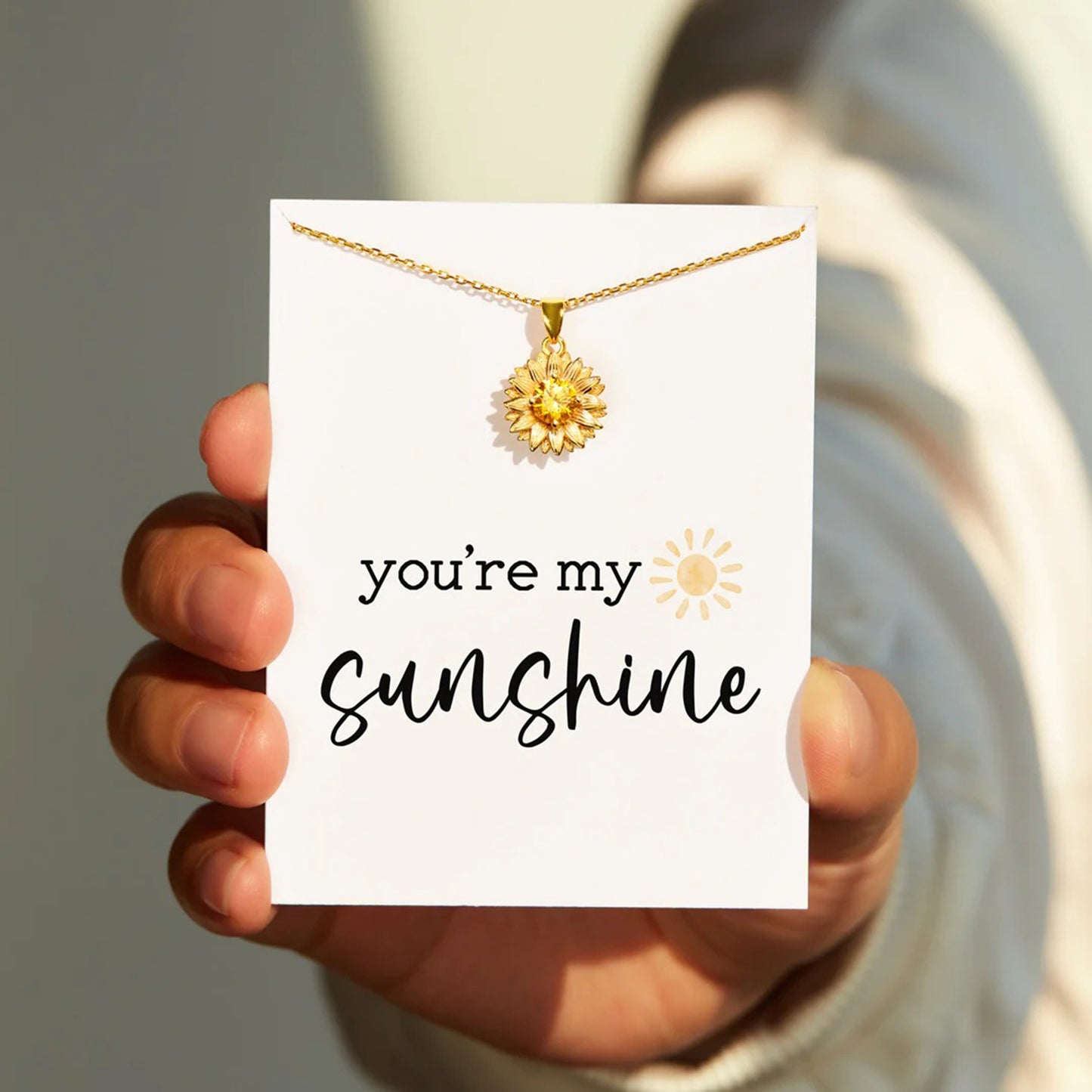 Sunflower 18K Gold Pendant Necklace