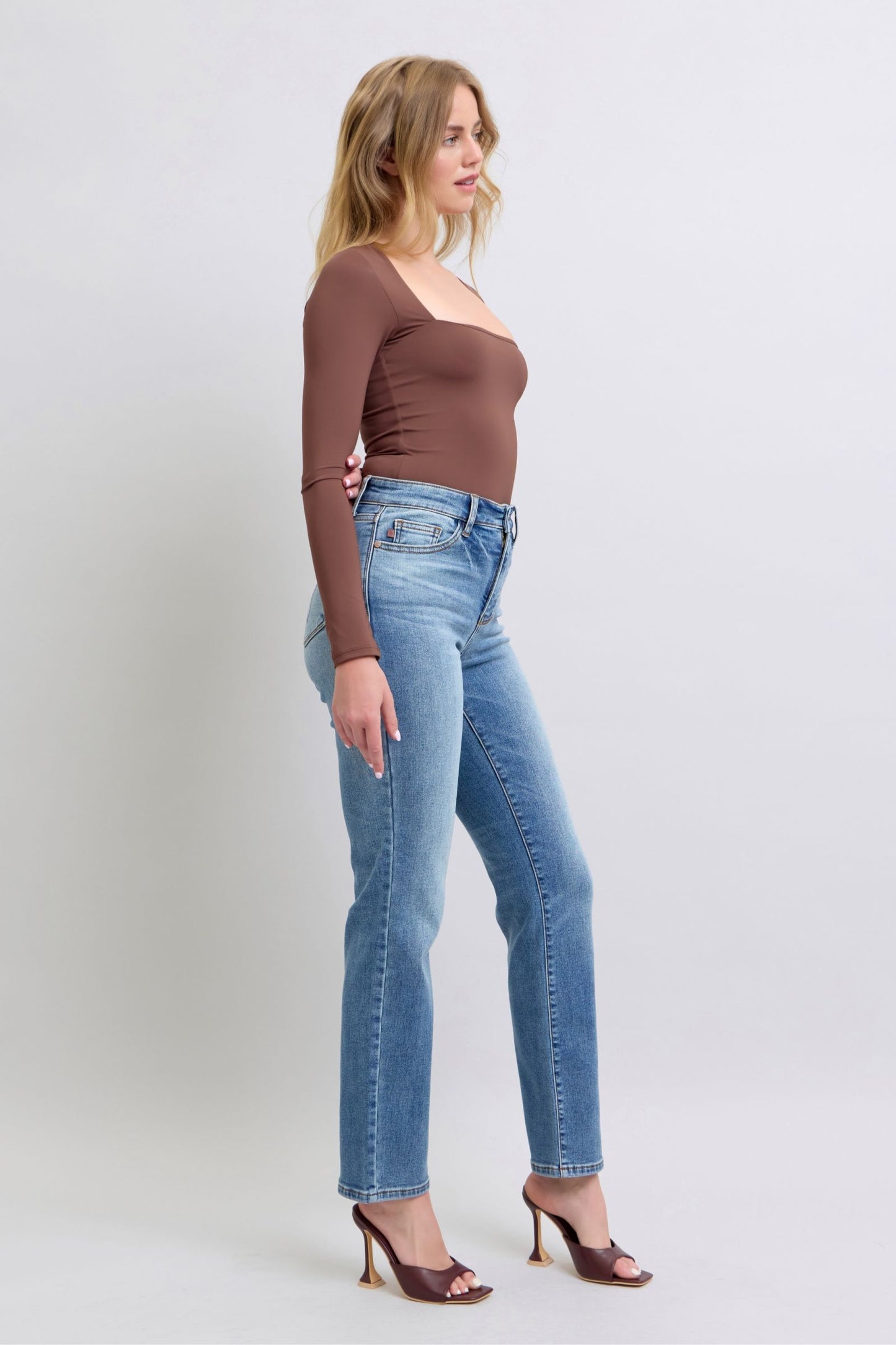 Judy Blue Vintage Thermal Straight Jean