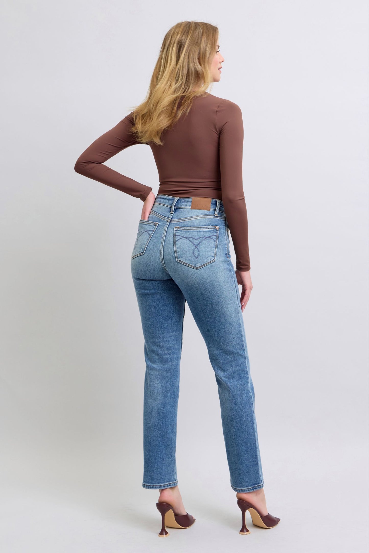 Judy Blue Vintage Thermal Straight Jean