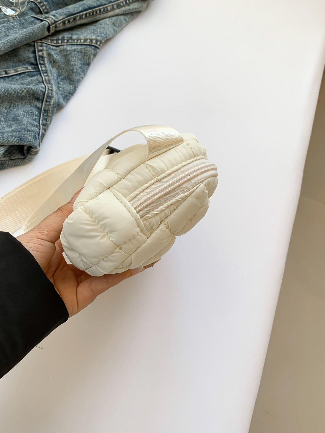 Bubble Texture Adjustable Crossbody Bag