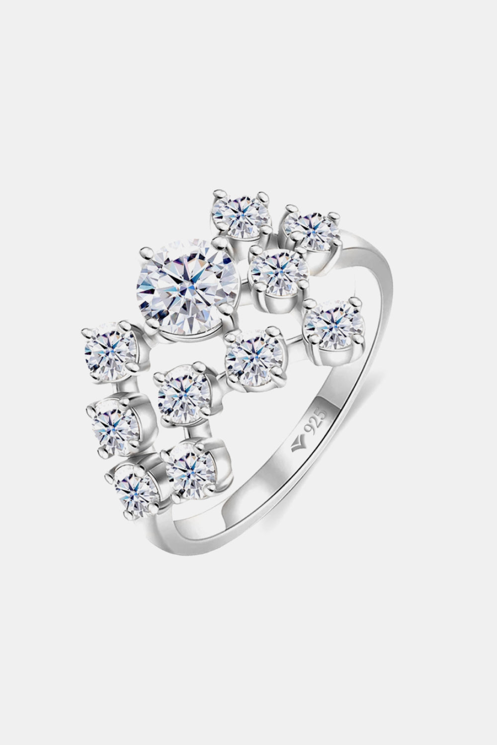 1.2ct Moissanite Sterling Silver Ring