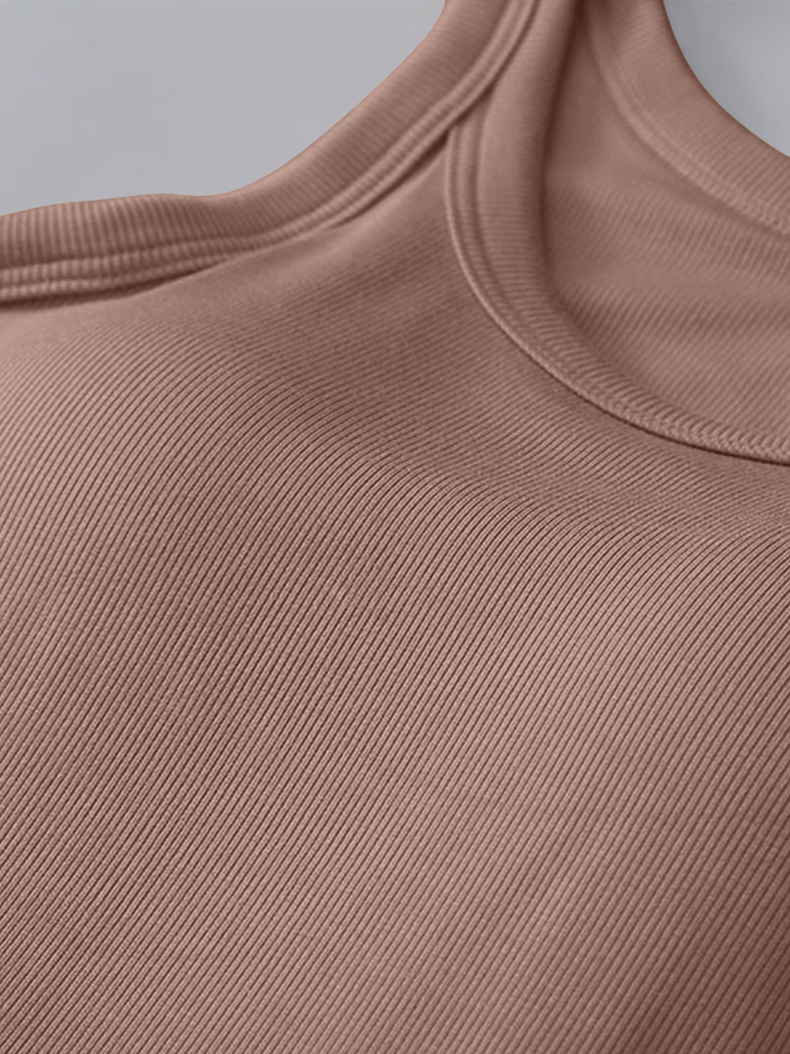 Round Neck Tank with Bra - Support