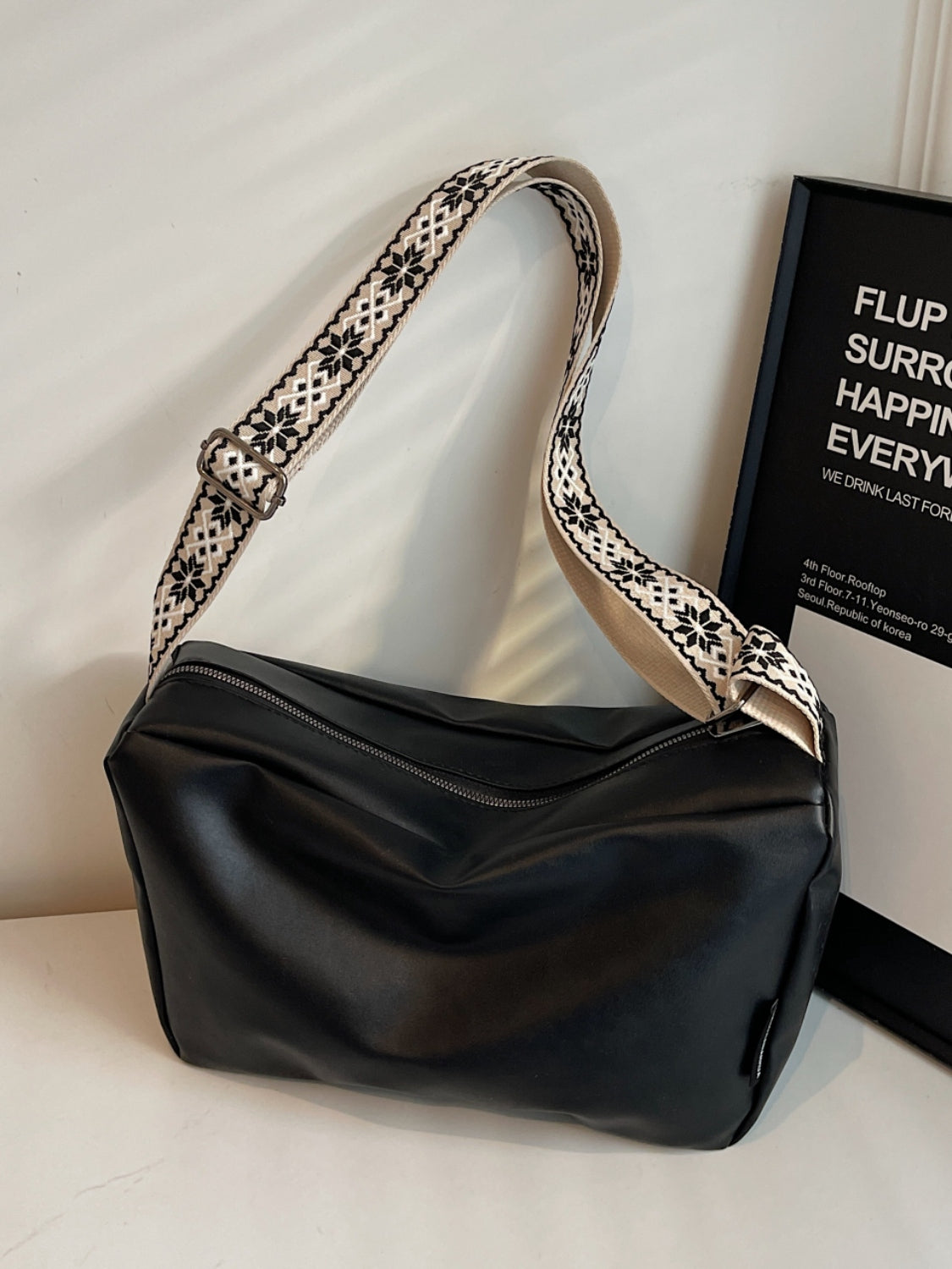 PU Leather Adjustable Crossbody Bag