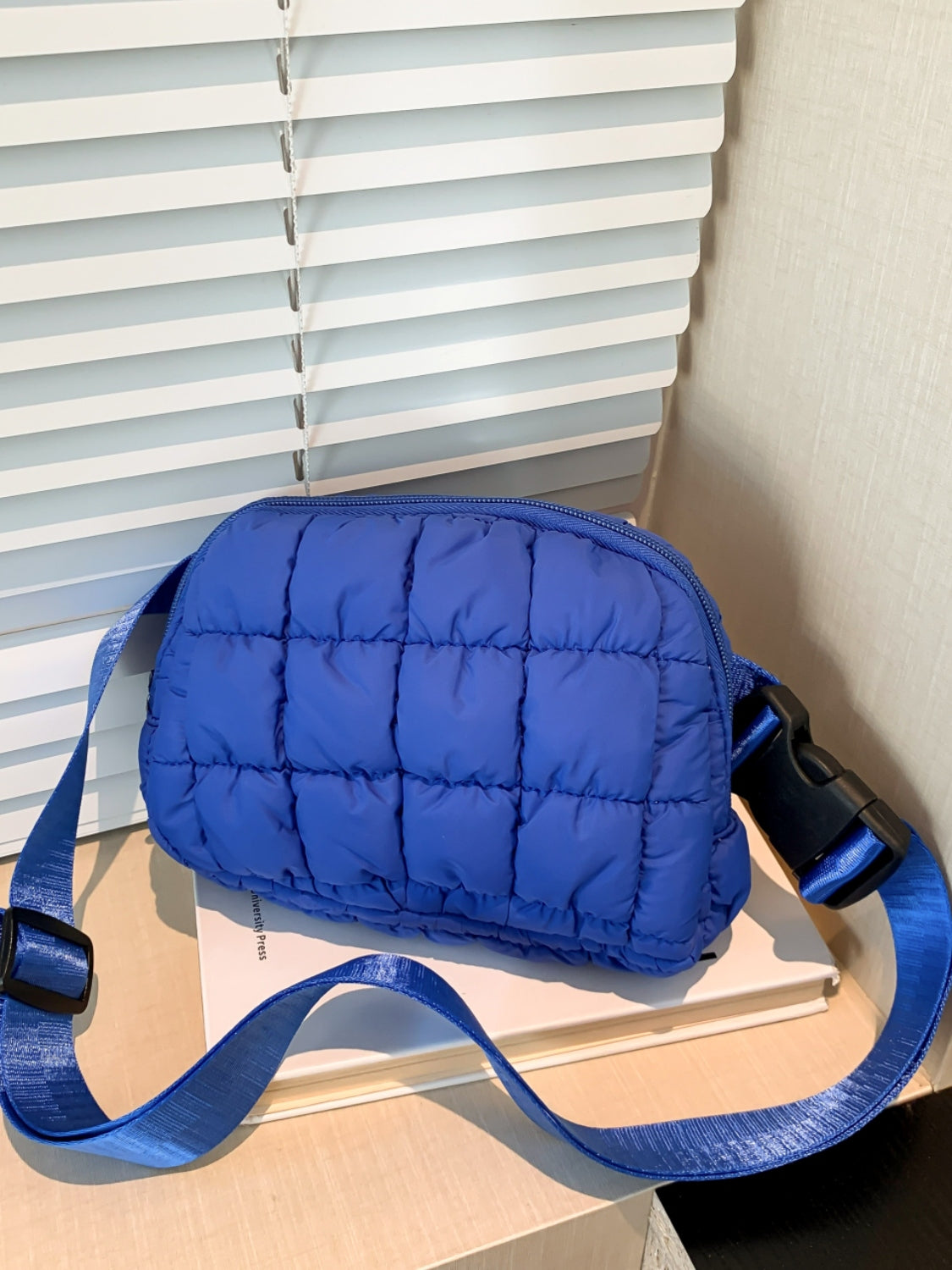 Bubble Texture Adjustable Crossbody Bag