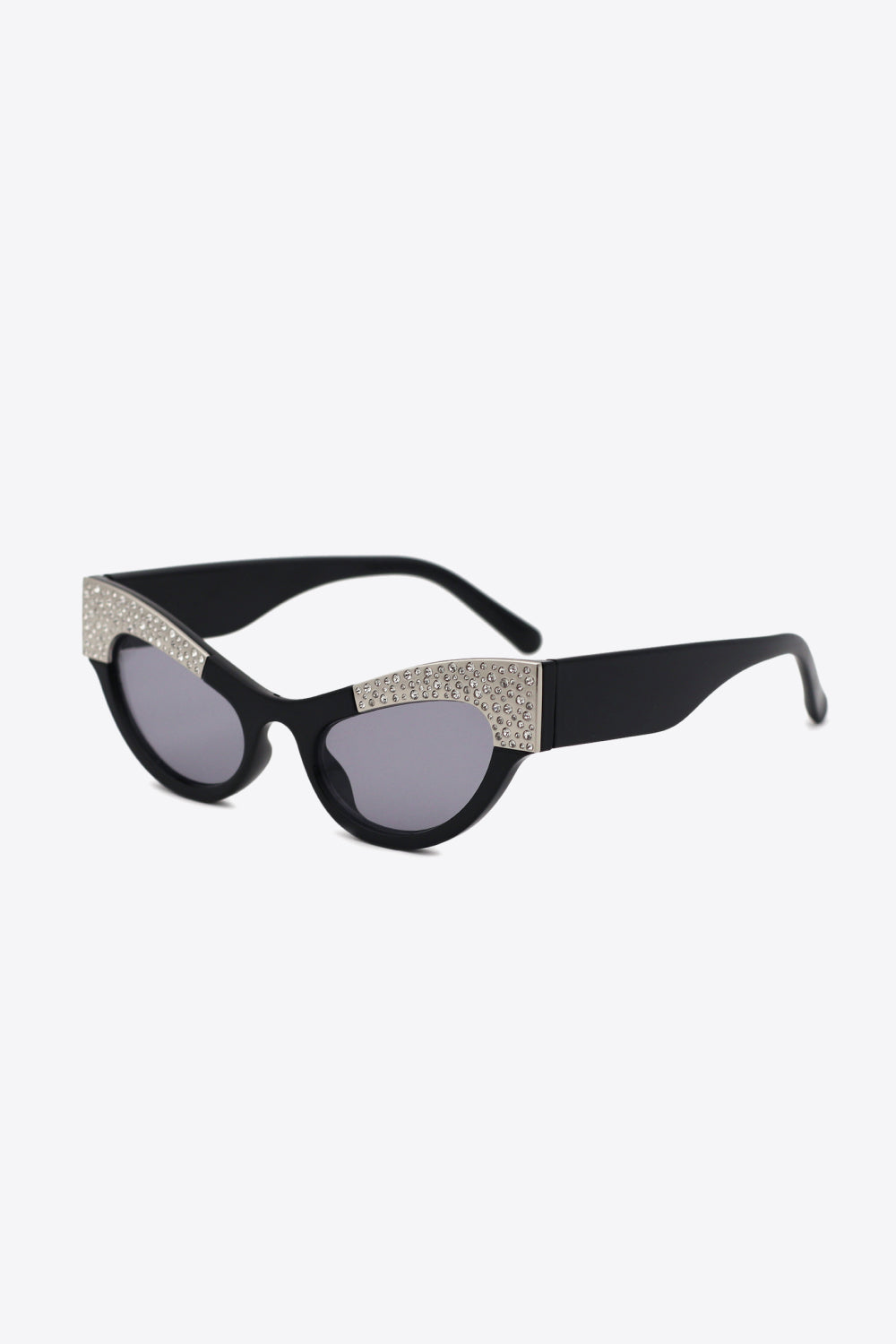 Rhinestone Cat-Eye Trim Sunglasses