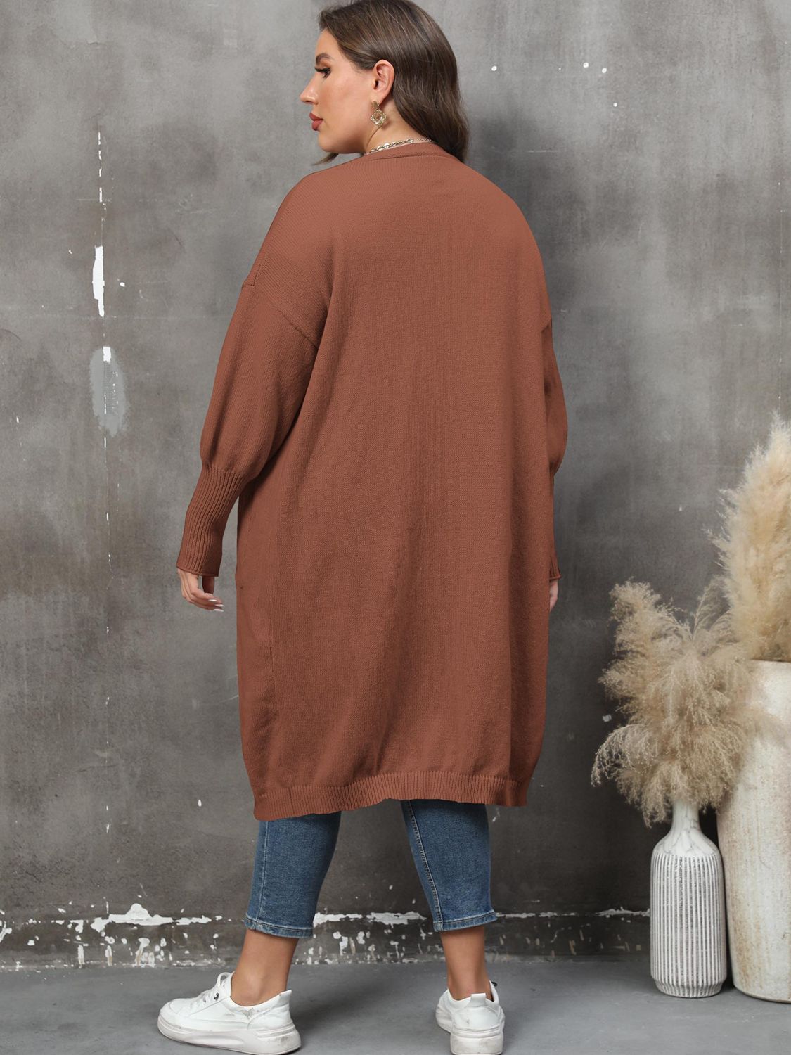 Plus Size Long Sleeve Cardigan