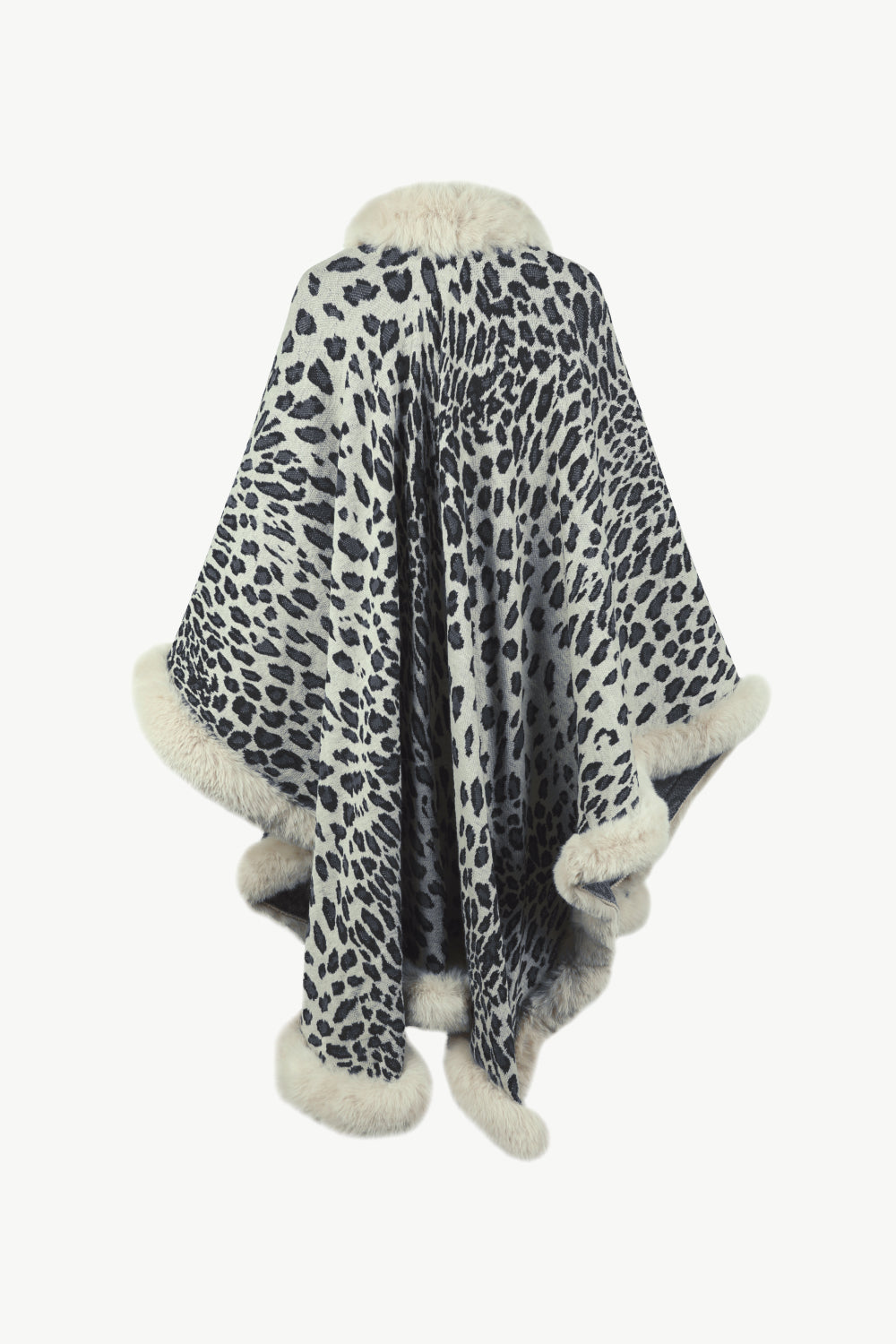Leopard Open Front Poncho One Size