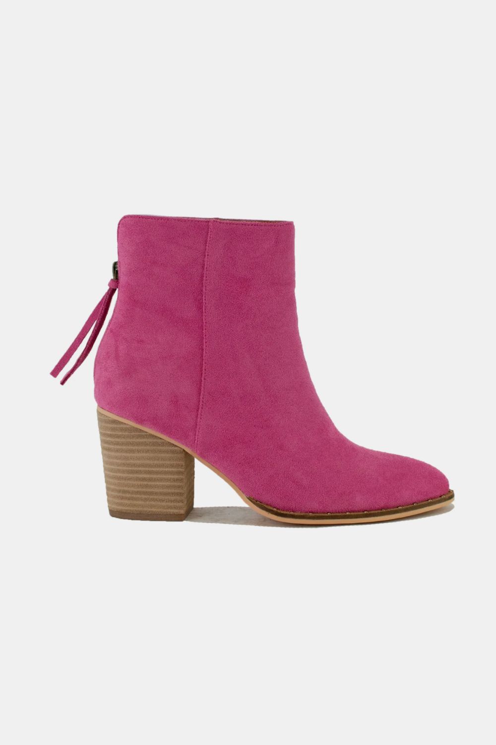 Suede Point Toe Ankle Booties Black