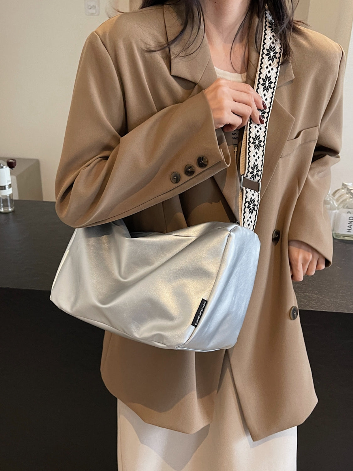 PU Leather Adjustable Crossbody Bag