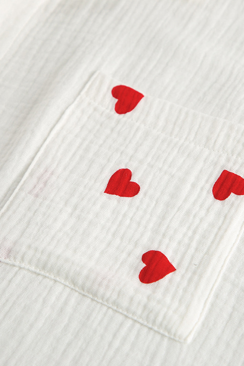 Basic Bae Heart Button Top Shorts Set