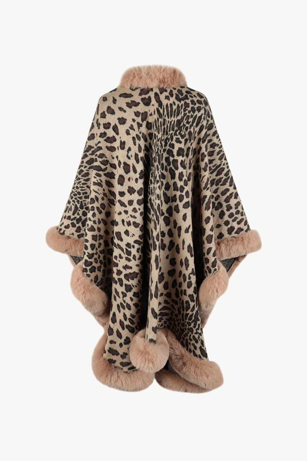 Leopard Open Front Poncho One Size