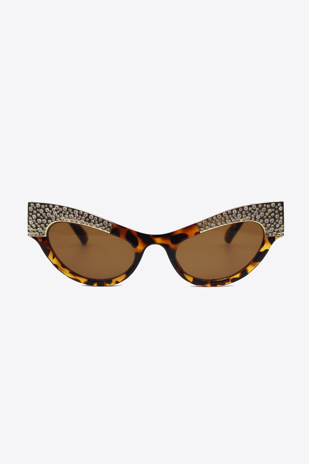 Rhinestone Cat-Eye Trim Sunglasses