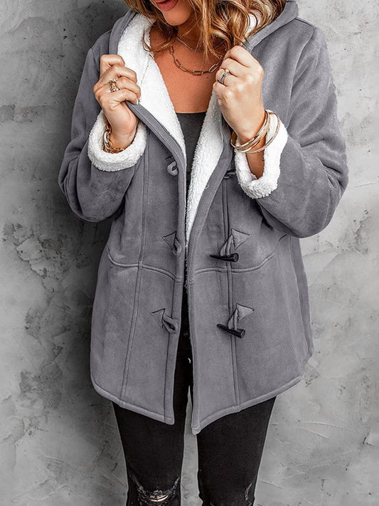 Pocketed Hooded Toggle Jacket