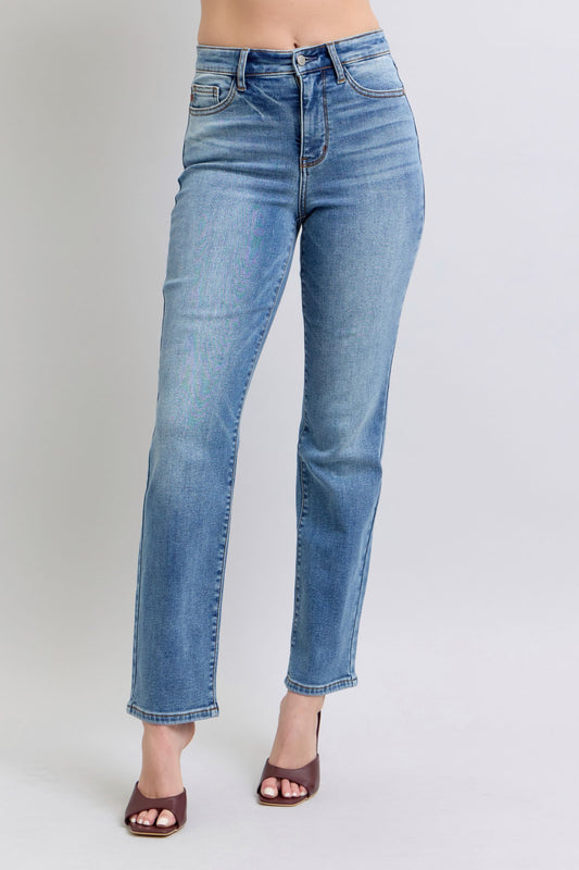 Judy Blue Vintage Thermal Straight Jean