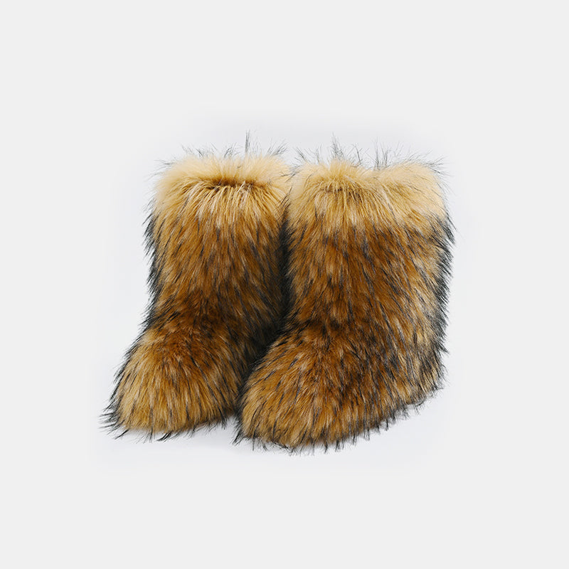 Thermal Fuzzy Platform Boots Cozy