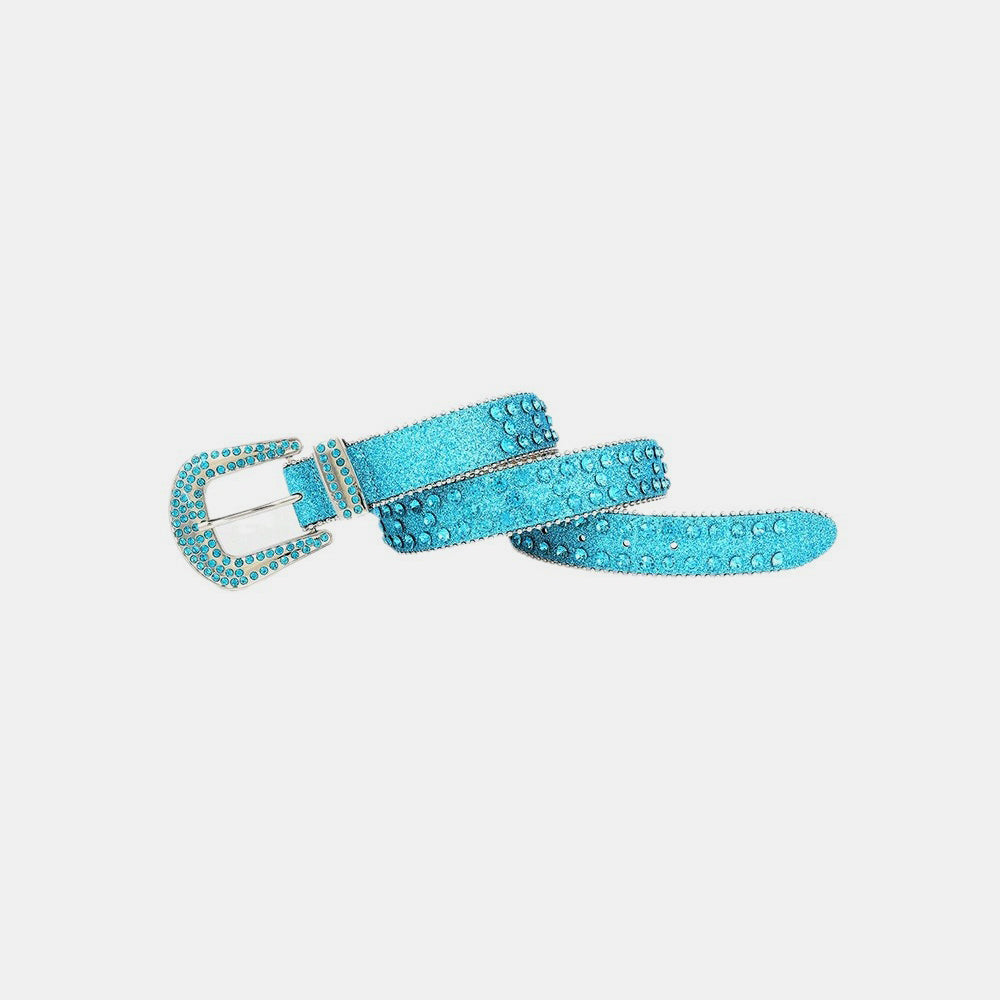 Rhinestone PU Leather Belt Stylish