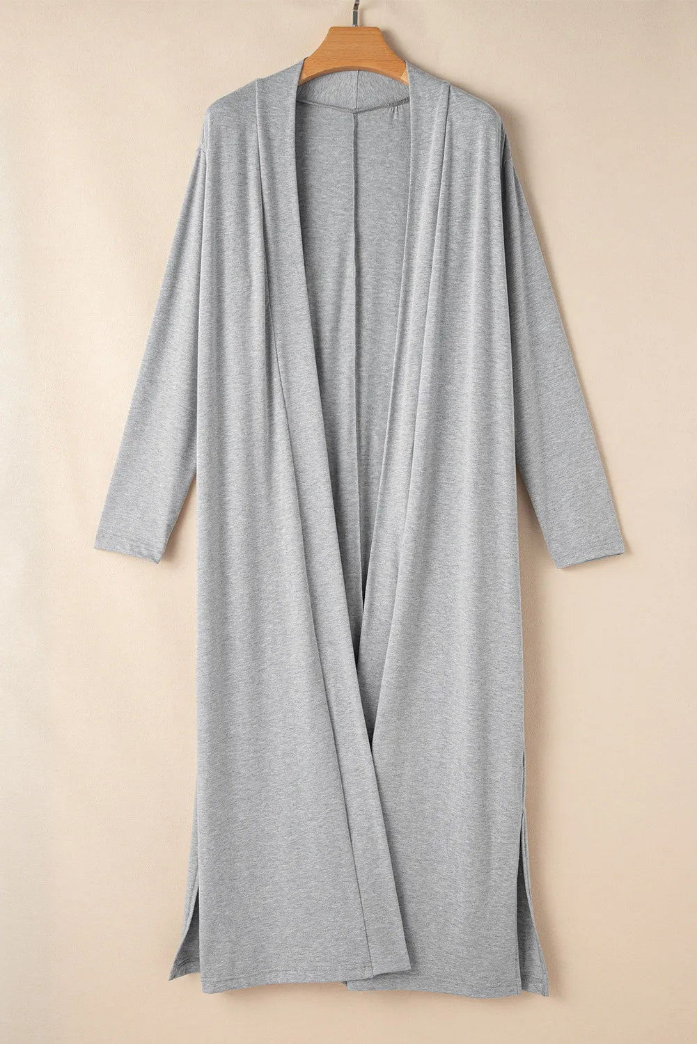 Open Front Long Sleeve Cardigan Set