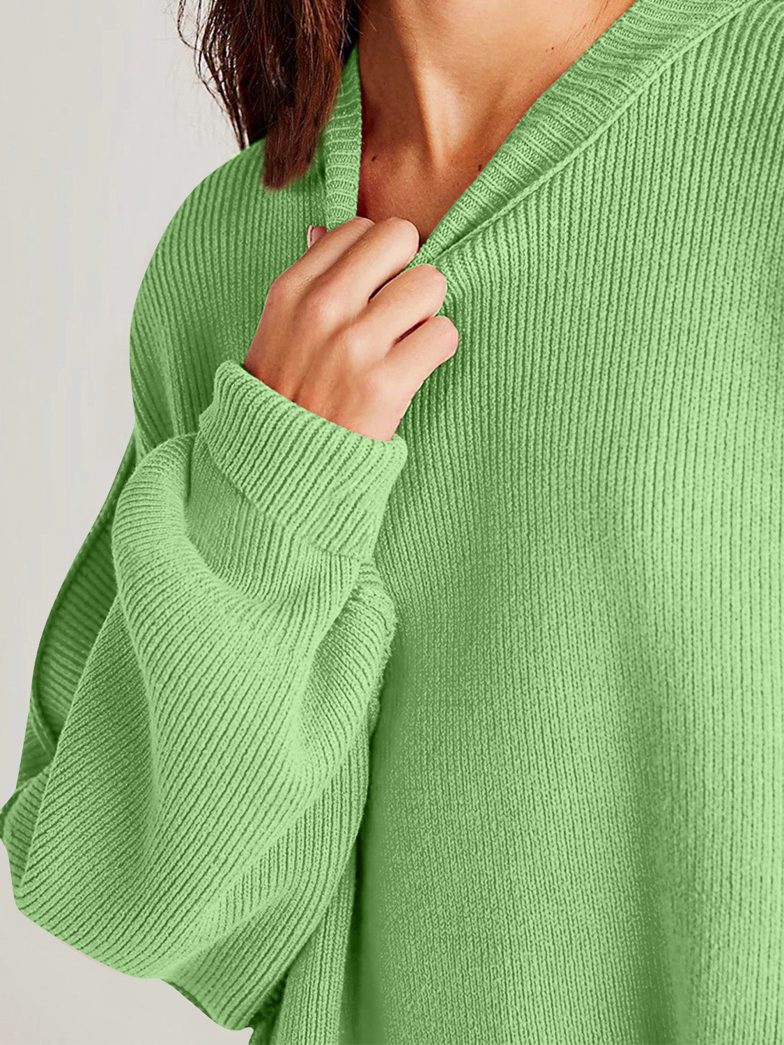 Double Take Side Slit Long Sleeve Top