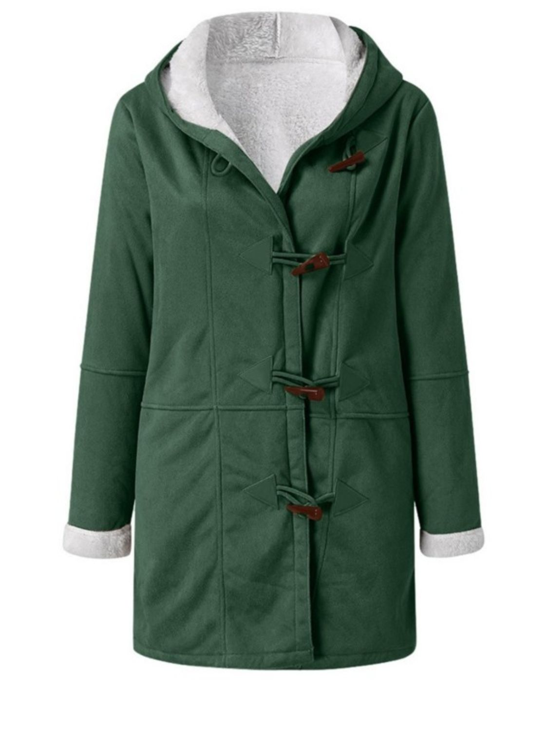Pocketed Hooded Toggle Jacket